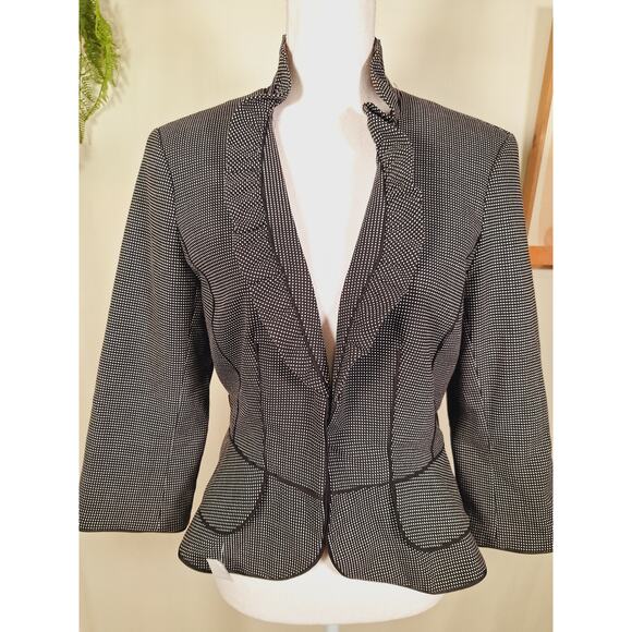 White House Black Market Women's Polka Dot Blazer Jacket Size 10 - Picture 2 of 8